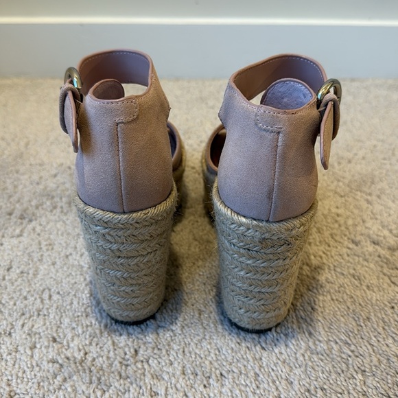 Marc Fisher Alita Platform Wedge Espadrille Sandal | Size 6.5 | Light Pink - Picture 6 of 9